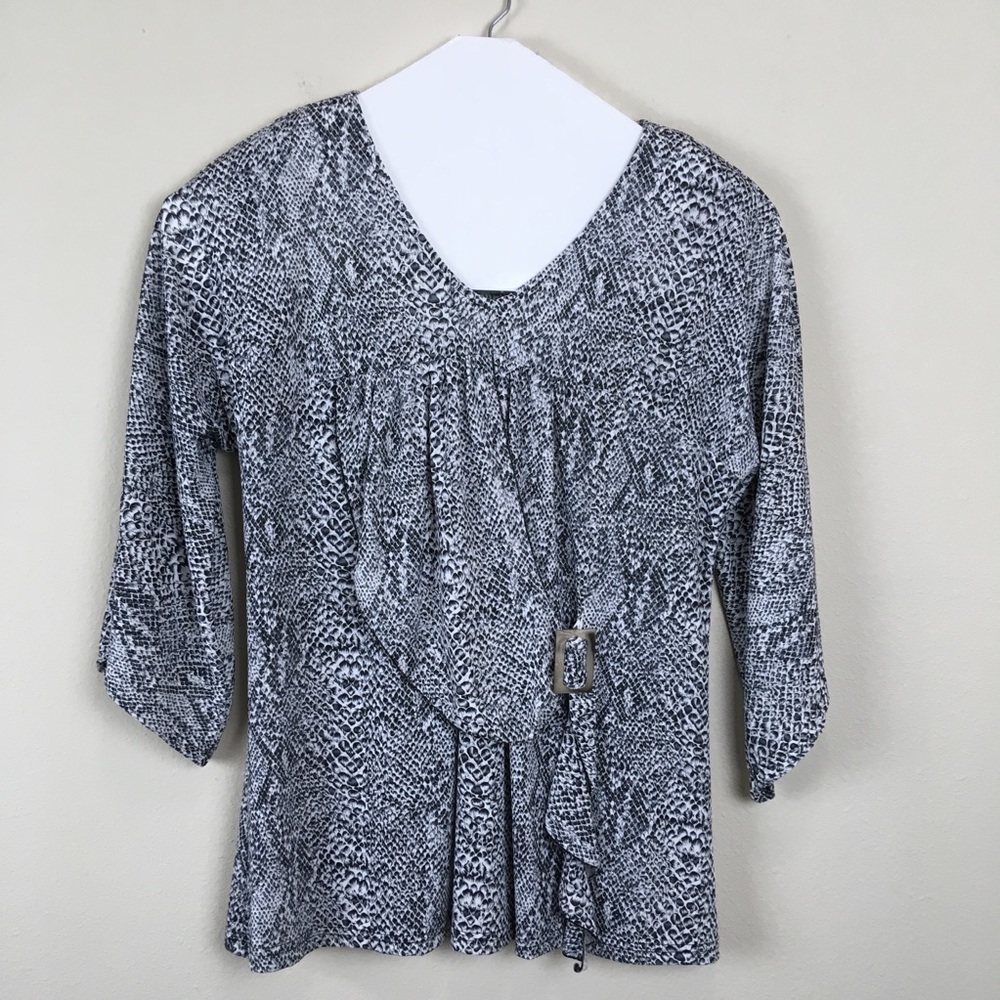 R.B. Woman reptile print blouse, Size 2X